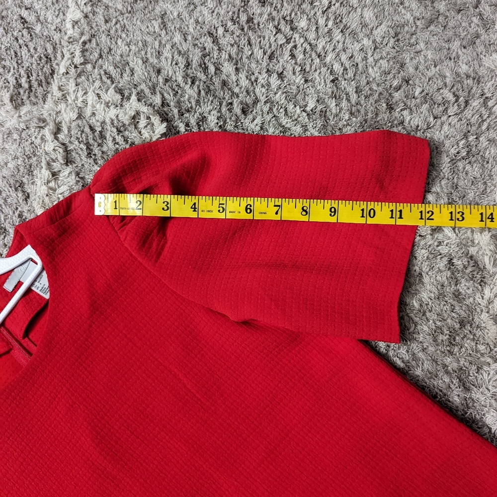 H &M Red Puff Short Sleeve - Picture 7 of 8
